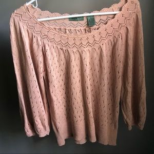 Adorable peach sweater! Anthropologie! Medium